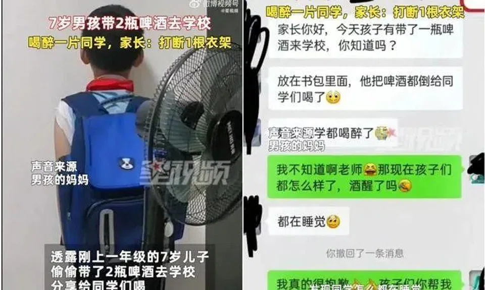 The incident was revealed by the boy’s mother in a video uploaded online. 