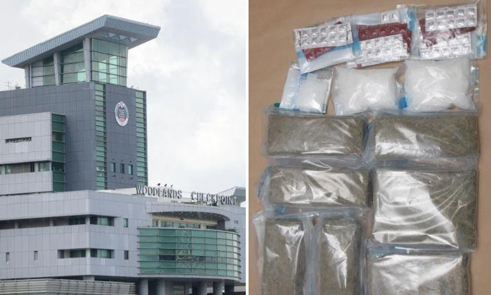 Malaysian motorcycle at Woodlands Checkpoint found with concealed drugs worth over $169,000