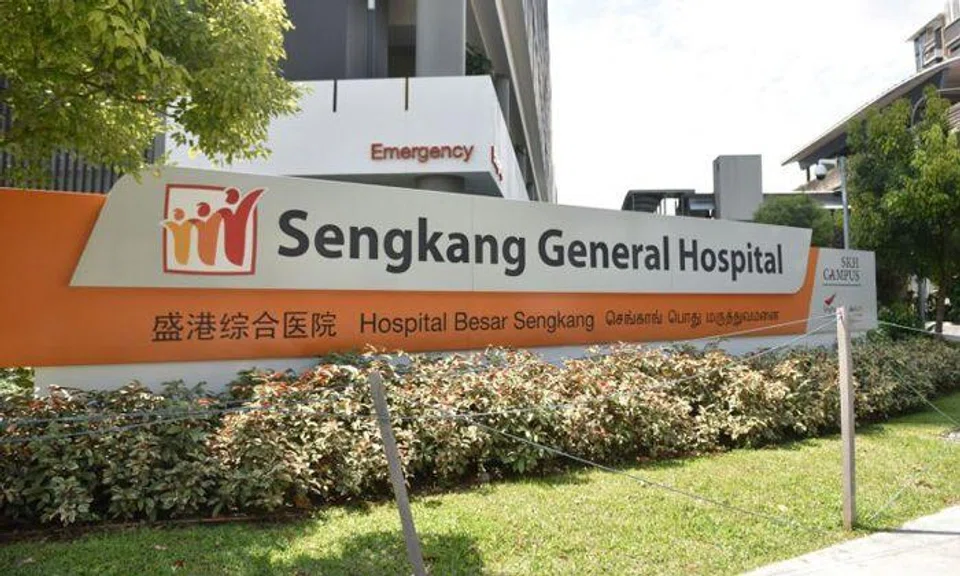 The man was undergoing a medical examination at Sengkang General Hospital when he turned hostile towards medical staff and an auxiliary police officer was called in for assistance. Photo: The Straits Times