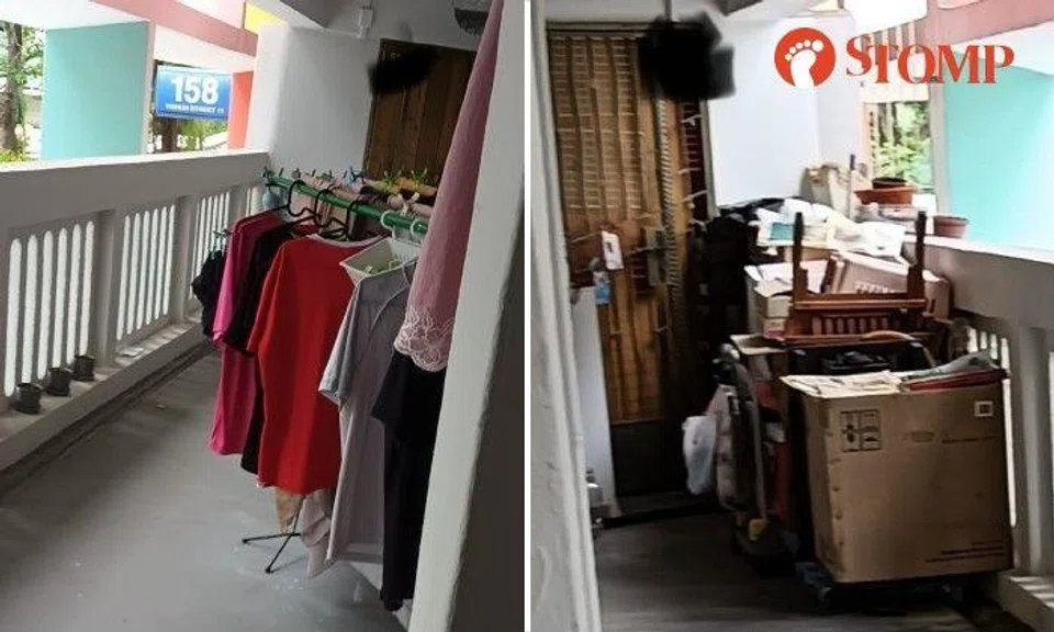 Clutter in Yishun corridor: Town council highlighted safety hazard to resident, says issue hard to resolve