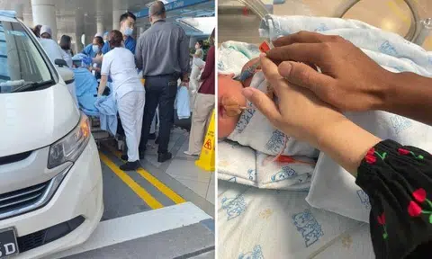 “When we reached the hospital, the baby was already in my hands, and the umbilical cord was already hanging out.”