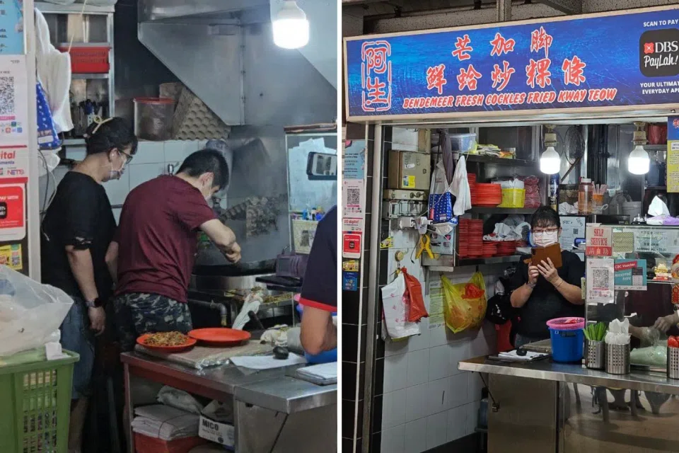 ‘Dad lor! Dad and Mum taught me together,’ says the young hawker when asked who taught him to fry char kway teow.