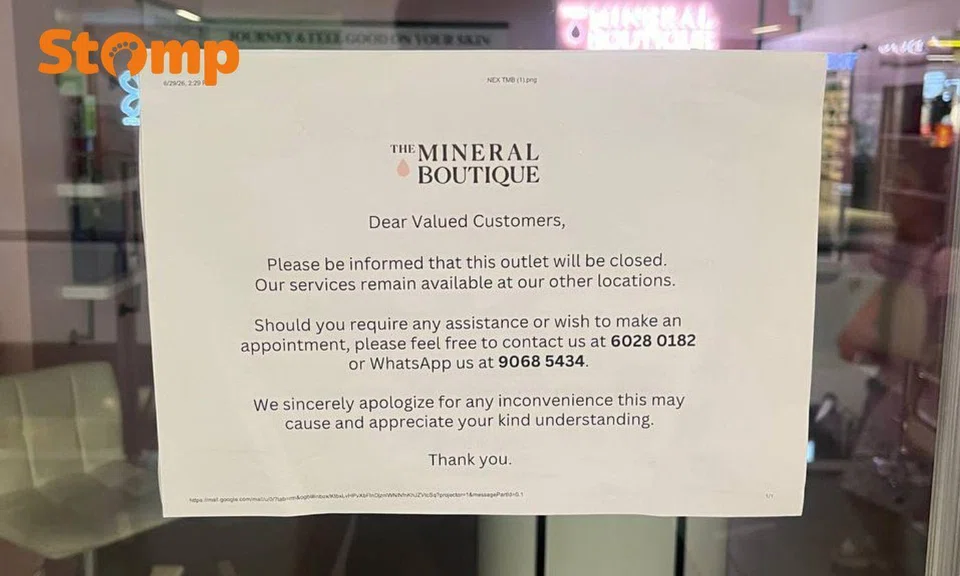 The Mineral Boutique closes Nex outlet
