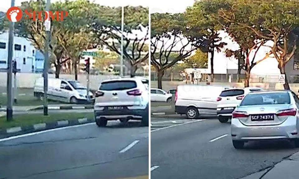 Driver loses control of vehicle, mounts kerb and crashes into car at Braddell Road