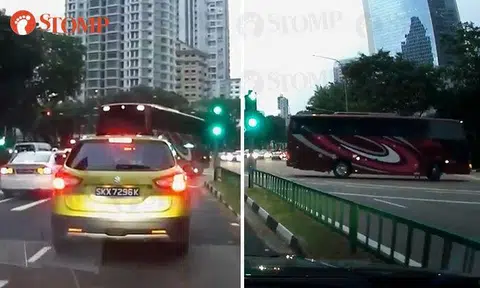 Bus driver, who taught you to make a U-turn from the middle lane?