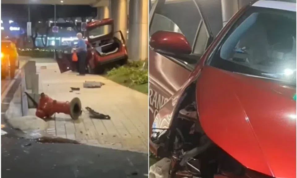 The Trans-Cab taxi was seen with its doors and boot open on a patch of grass beside a walkway.