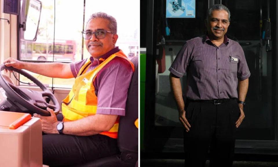 Mr Abdul Lathiff Mohamed Rafi, 52, has worked for SBS Transit for 25 years, and is one of only eight chief bus captains among 5,400 bus drivers. PHOTOS: TAMIL MURASU, ST