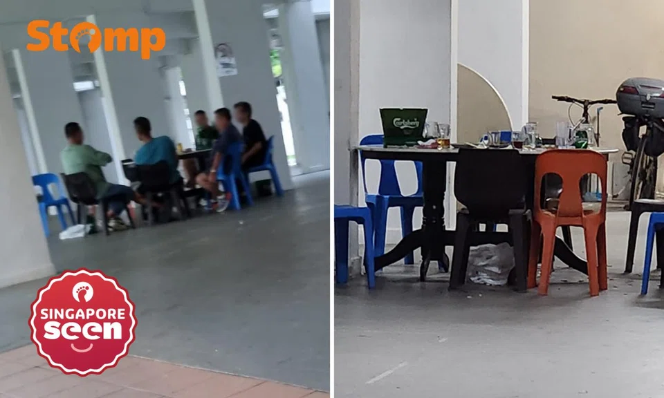 smoking, noise and litter at void deck