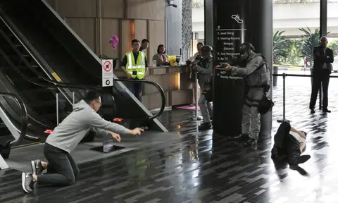 Counter-terrorism exercise held in hotel in Singapore for the first time