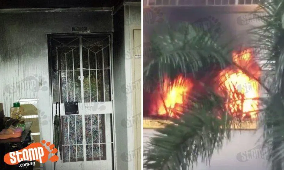 Raging flames coming out of Pasir Ris flat reportedly caused by charging e-bike battery