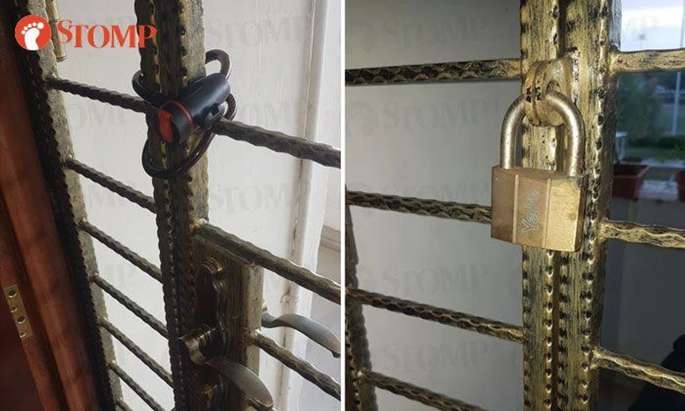 Serangoon Central residents trapped in flat after finding bicycle locks, padlock on their gate