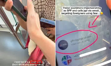 woman scam call MRT foreigner