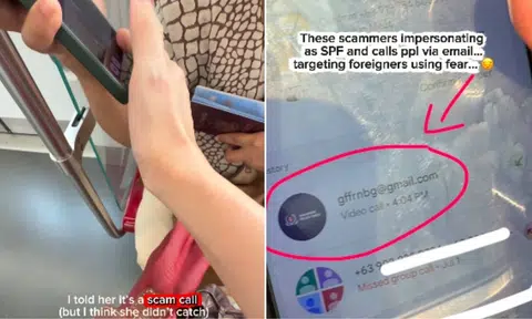 woman scam call MRT foreigner