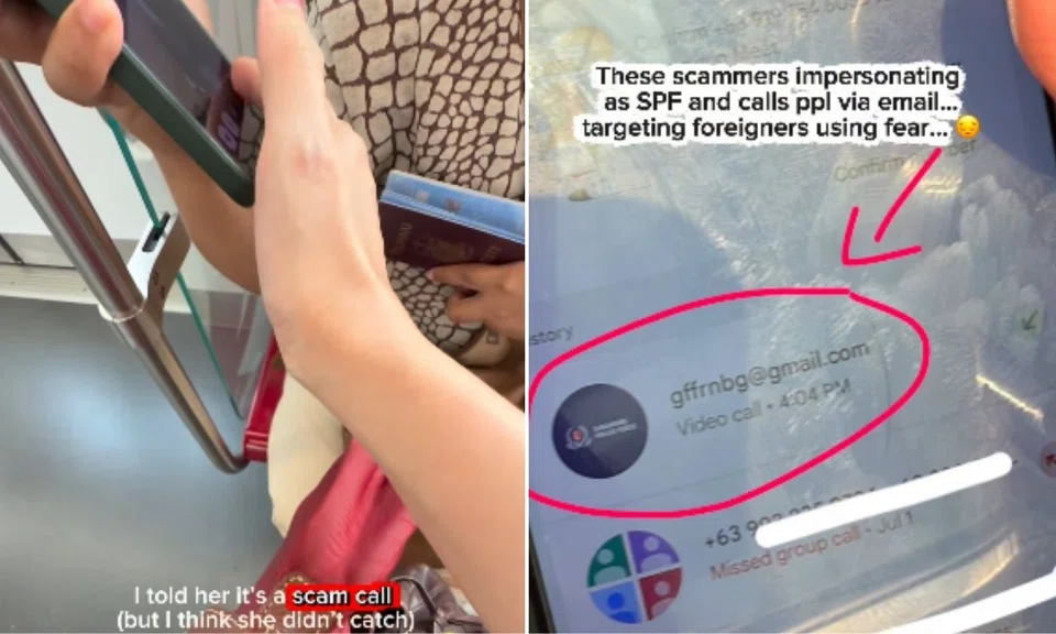 woman scam call MRT foreigner