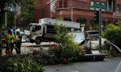 The SCDF said it was alerted at about 6.20am on Jan 28 to an accident at the junction of Orchard Road and Orchard Link.