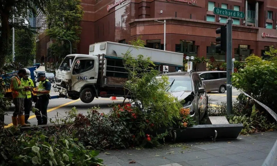 The SCDF said it was alerted at about 6.20am on Jan 28 to an accident at the junction of Orchard Road and Orchard Link.