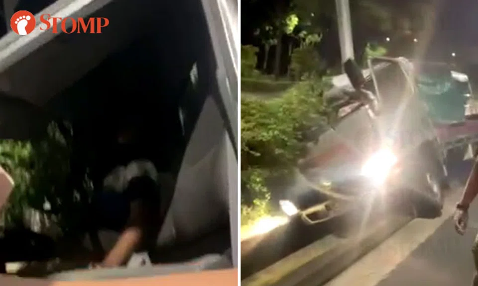 Lorry driver rescued from vehicle after getting trapped in accident on ...