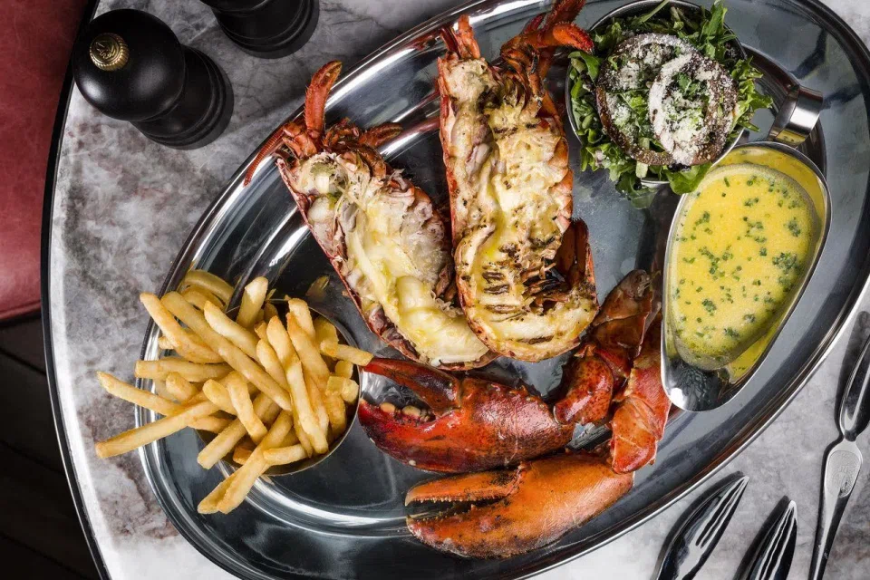 Burger & Lobster's signature grilled lobster. 