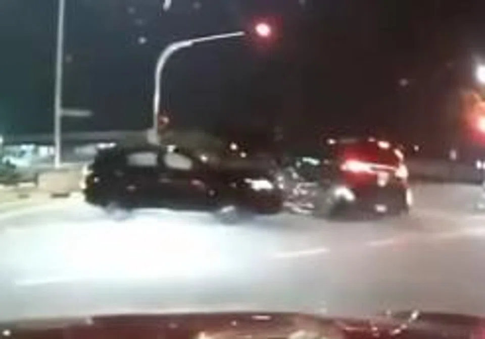 A 40-year-old male car driver and his 45-year-old passenger suffered minor injuries but refused to be taken to hospital. 