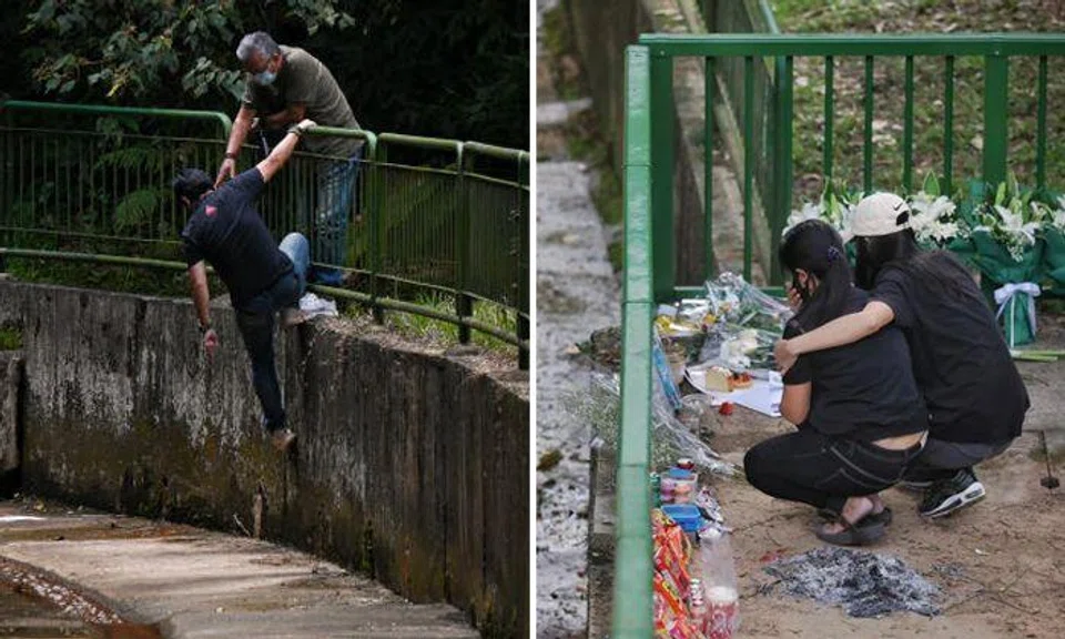 Investigators seen at Greenridge Crescent canal where twin boys were found dead