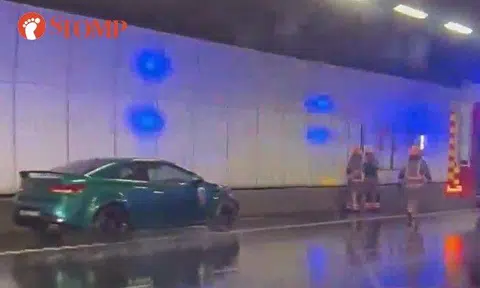 Car fire in KPE tunnel put out by water mist system