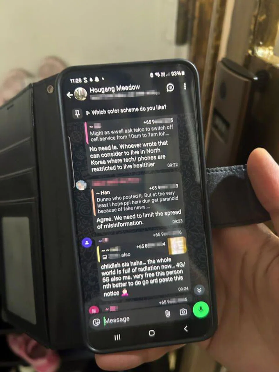 In the residents’ group chat, some made fun of the notes.