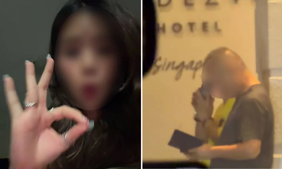 Woman confronts, stranger, taking photo