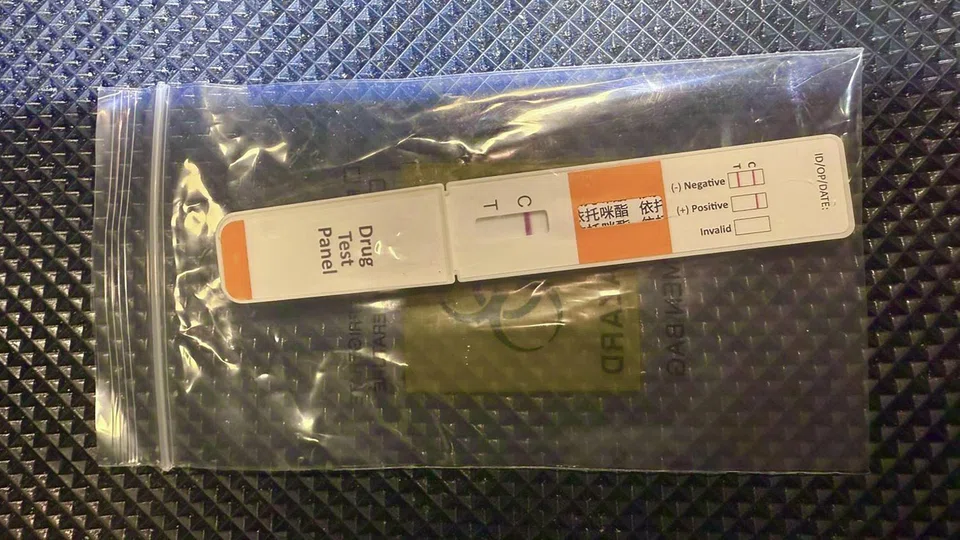 An etomidate rapid test kit used by the Hong Kong police force to detect the illicit substance in vape pods. Police there have been carrying these devices since January 2025.