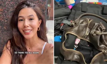 miss universe singapore loses bag while riding motorcycle, urges finder to return it