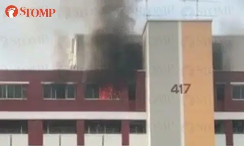 Fire breaks out in living room of Hougang flat