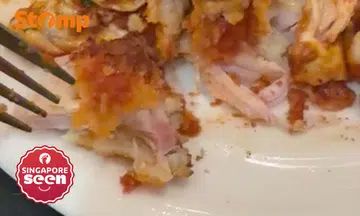 undercooked chicken at USS Loui’s NY Pizza Parlor
