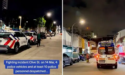 Man taken to hospital after fight with another man at Clive Street, both arrested