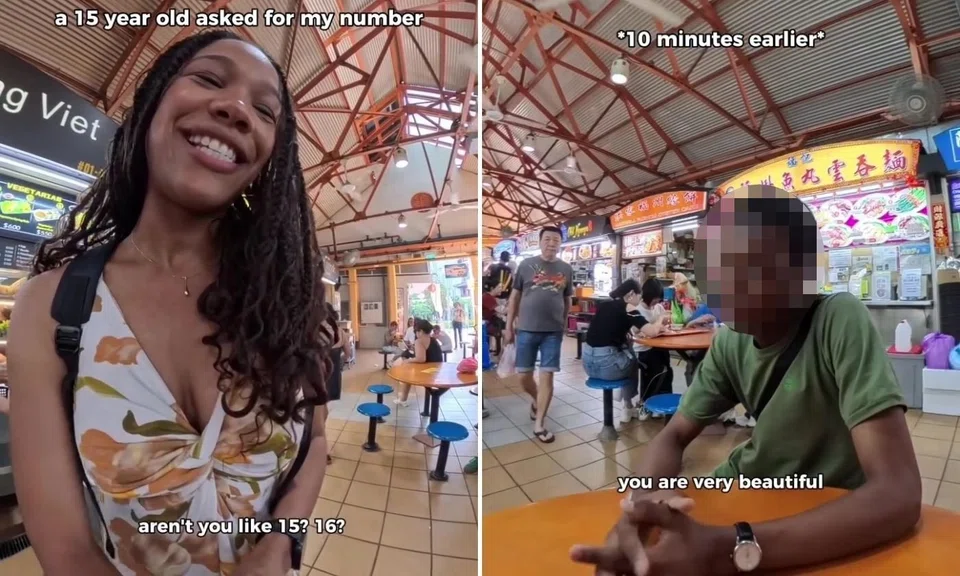 15 year old asks for tourist’s number at maxwell food centre