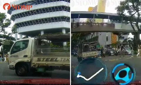 Lorry runs red light at Beach Road junction as pedestrians are crossing, police investigating