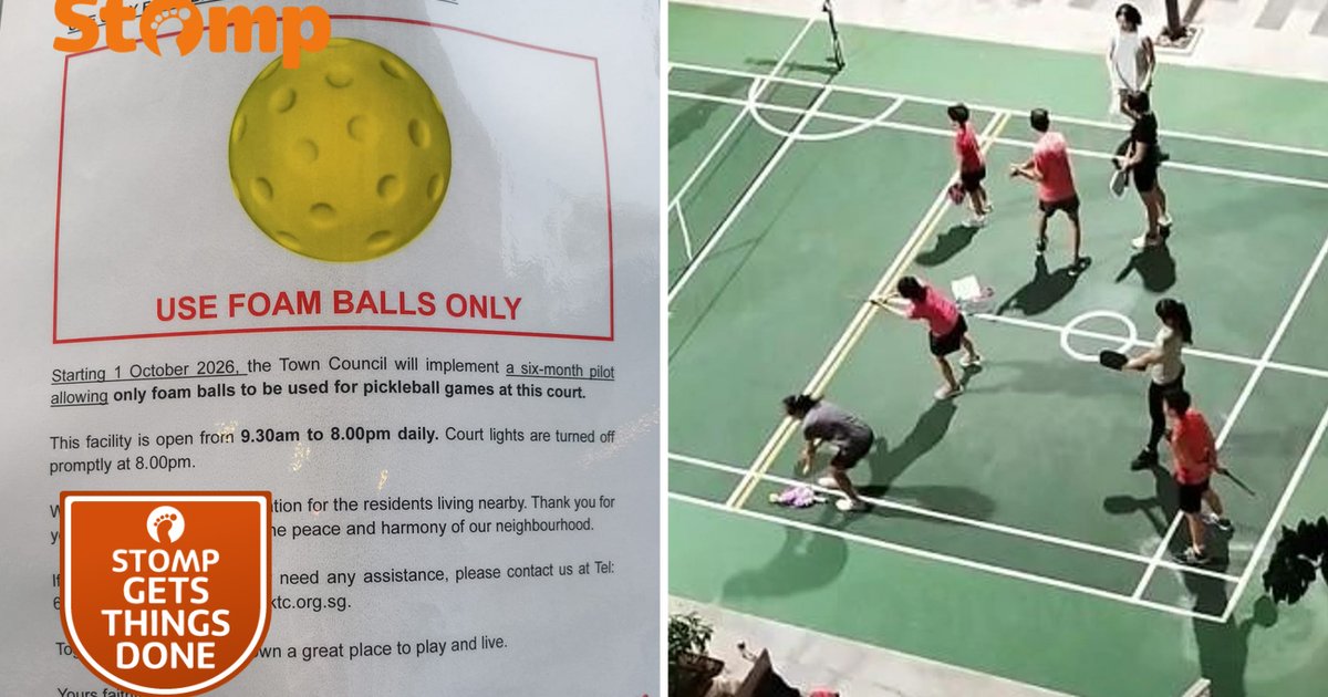 Tengah resident who complained about pickleball noise 3 times says thanks for ‘foam-balls-only’ trial
