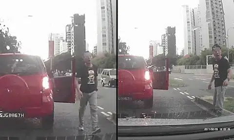 I just ask you give way, why must you jam on the brakes on purpose and spew vulgarities?