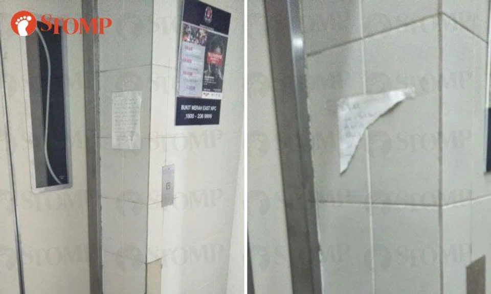 Single mother puts up note after losing purse containing $800 at Telok Blangah -- but later finds it torn up