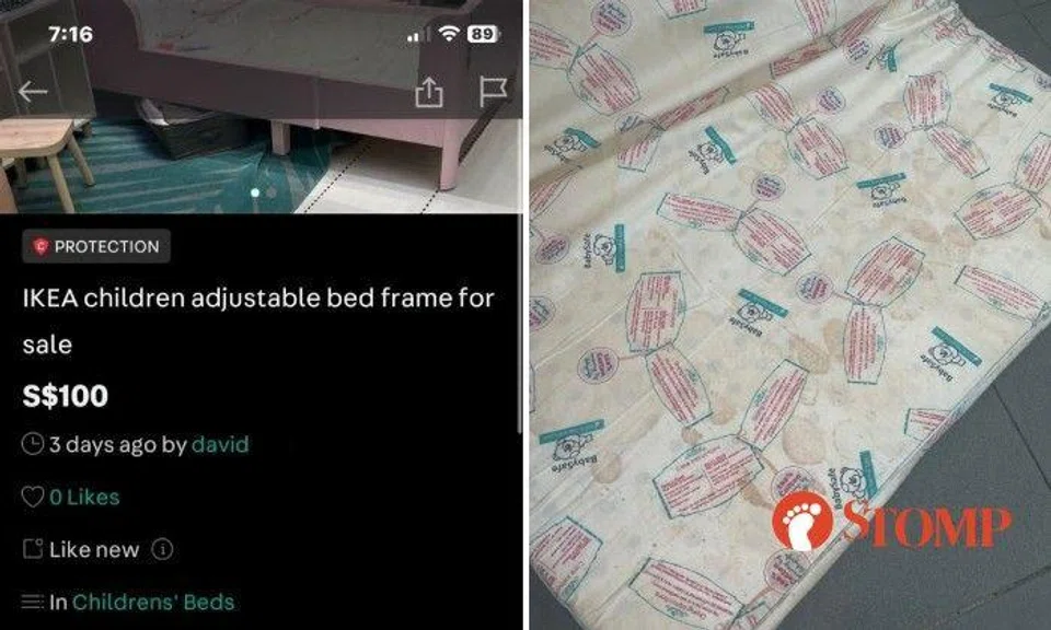 A woman bought from Carousell a "like new" $100 Ikea children's bed frame with a mattress that turned out to be mouldy with urine stains.