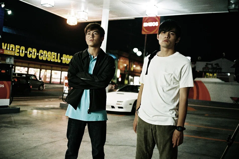 Edison Chen (left) and Jay Chou in Hong Kong street racing film Initial D (2005).