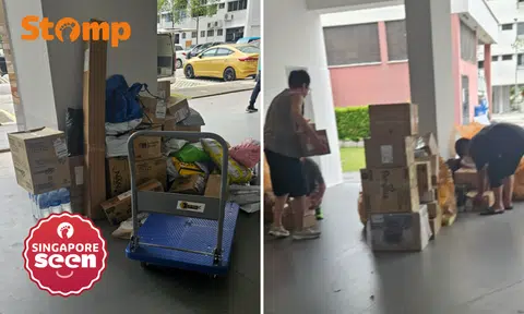 '11.11 packages everywhere': Serangoon void deck used as daily parcel-sorting space, says resident