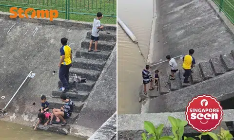 The oldest appeared to be around 13 years old, while the youngest looked to be about four or five years old.