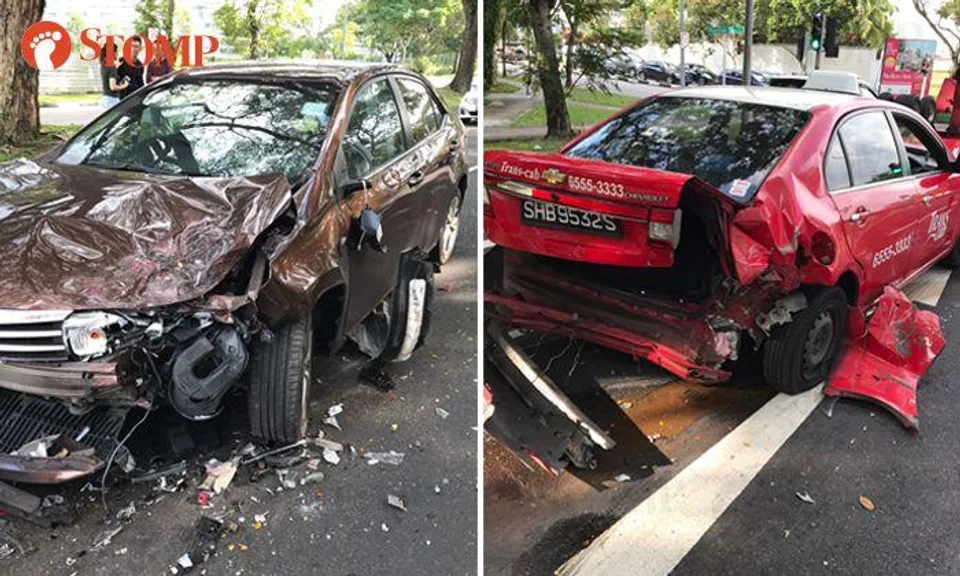Cabby whose taxi got rammed into by 'wrecking ball' car at Bukit Batok: "I almost wanted to faint"