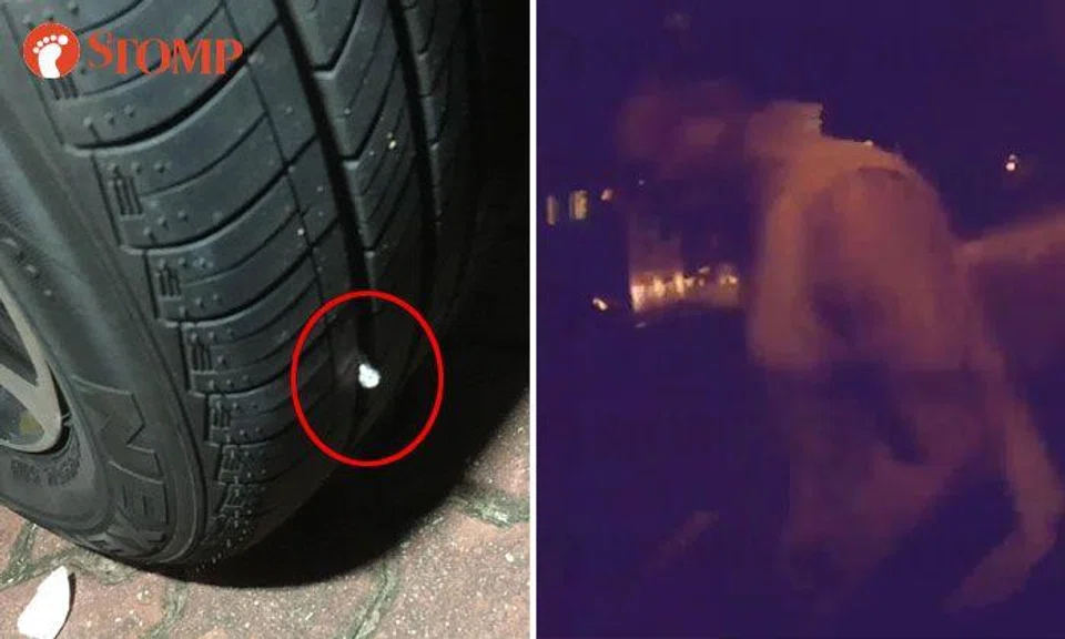 Driver makes police report after finding screws in tyres and "suspicious" man in car cam video