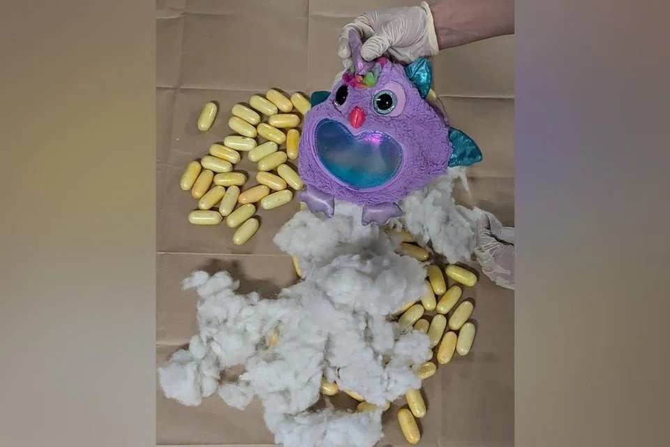 Cocaine was found hidden in stuffed toys in the luggage of two of the suspects.