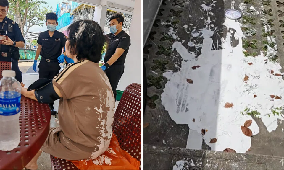 The woman was taken to the hospital.