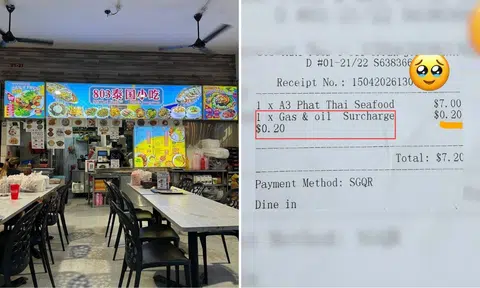 Joo Koon Thai stall introduces 20-cent oil and gas surcharge 