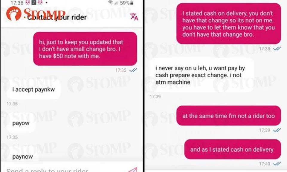 Foodpanda customer and rider argue over cash-on-delivery: 'I not ATM'
