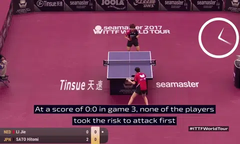 Table tennis players refuse to attack, results in the longest table tennis rally ever