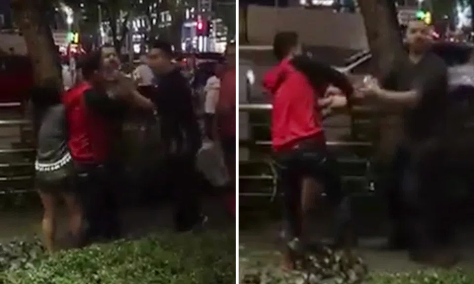 Cheers to these heroes! Caucasian and S'pore guy stand up for woman hit by her BF