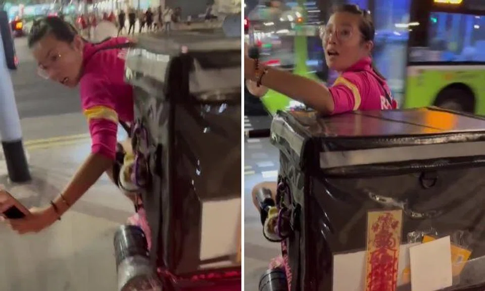 Delivery riders in shouting match take videos of each other in Tampines